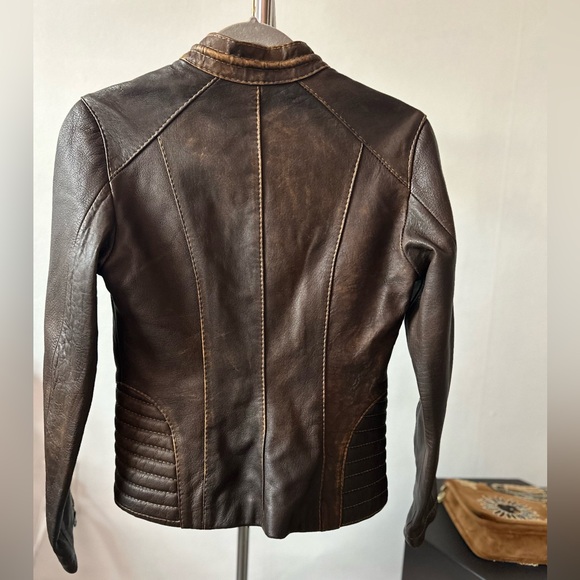Women’s Vintage Leather Jacket Size 6 - Picture 8 of 12